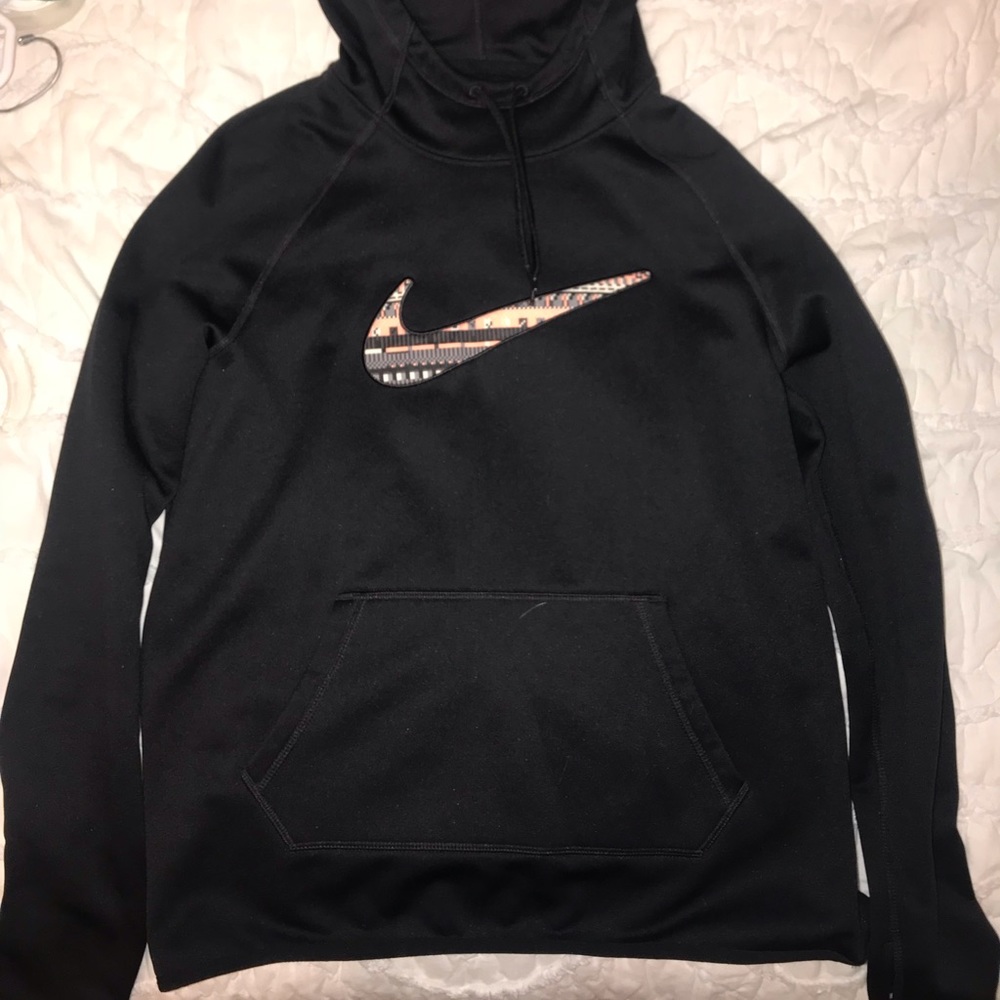 Nike black hoodie with high neck